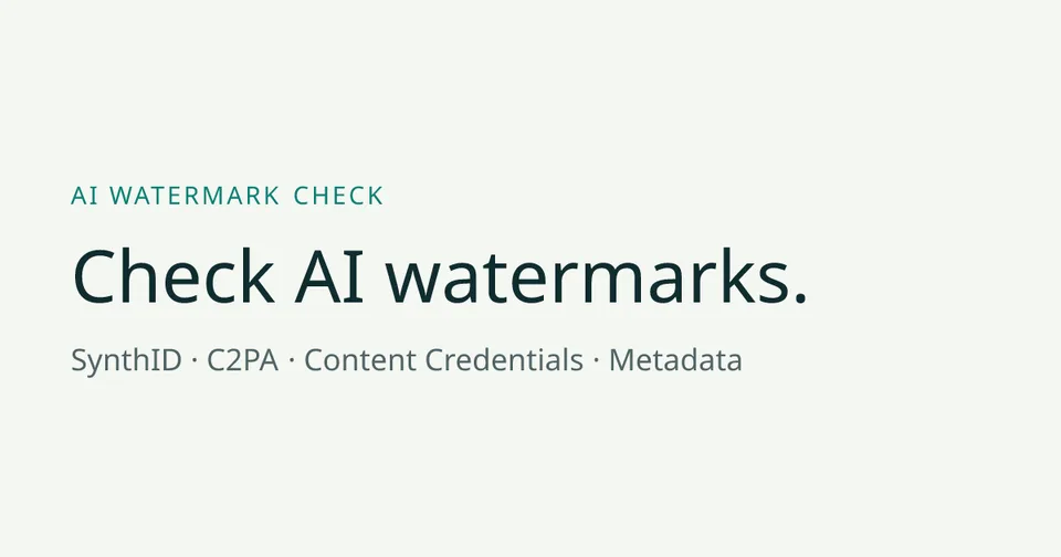 AI Watermark Check cover