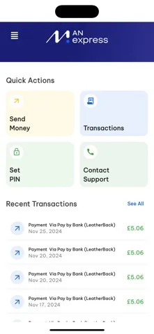 AN Express application screenshot 3