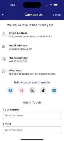 AN Express application screenshot 5
