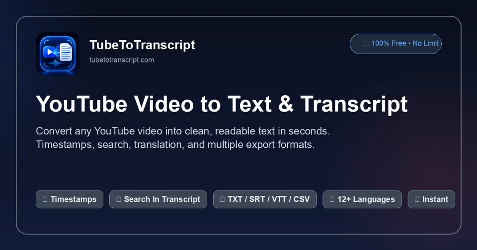 TubeToTranscript cover